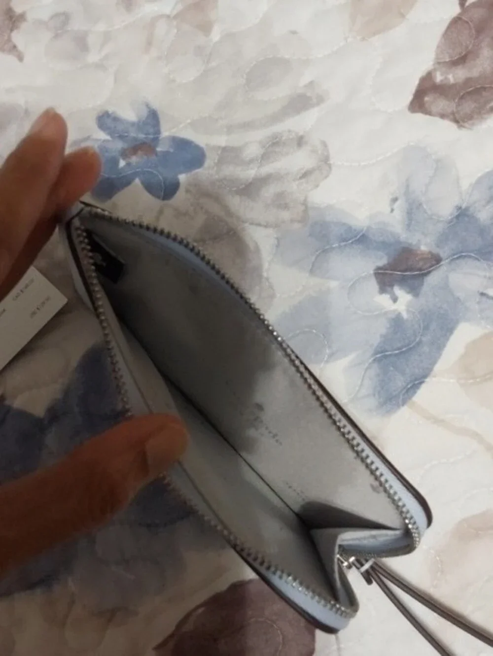 NWT kate spade Pale Blue Saffiano Wristlet with Strap